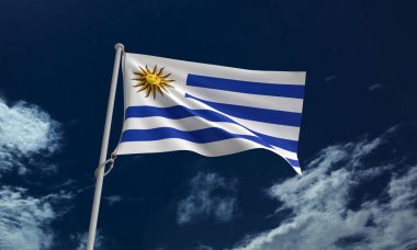 Uruguay bayrağı ülke ulusal mavi gökyüzü beyaz fotokopi arkaplan duvar kağıdı alan bağımsızlığı 25 Ağustos tarihli vatanseverlik ayı ülke politikası Güney Amerika bayramı