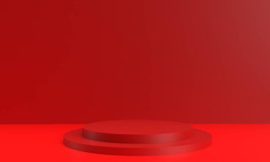 Kırmızı pembe turuncu renkli podyum sahne ayaklığı basamağı sahne arkası duvar kağıdı boş boş 2024 Çin mutlu yeni yıl sevgililer günü 14 Şubat romantik düğün ürünü