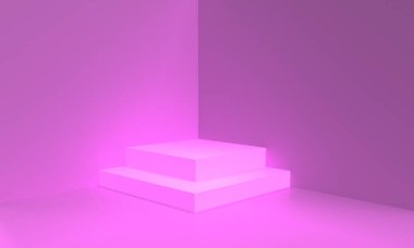 Pembe menekşe rengi basamak sahne sahne podyumu boş boş fotokopi alanı arkaplan duvar kağıdı ürün pazarlama reklam afişi sosyal medya satışı sevgili