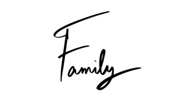 Aile yazısı yazı tipi el yazısı yazı karakteri simge simgesi simge siyah renk süs anne baba baba oğul kız çocuk mesaj erkek erkek kadın ev kadını 