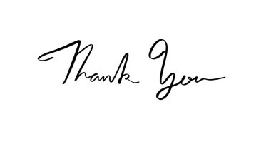 Teşekkürler yazı tipi yazı tipi el yazısı siyah renk sembolü işareti süslemesi minnettarlık sözcüğü şükran günü tabelası teşekkür kartı afişi.