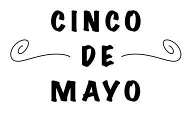 Cinco de Mayo çerçeve tasarımı unsuru siyah el yazısı yazı tipi yazı tipi nesnesi 2025 yıl Meksika ulusal kültürü Latin Amerika Sombero tatil İspanyol sanatı