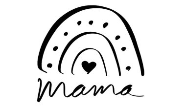 Mutlu Anneler Günü 2025 olabilir. Anneler yazı tipi el yazısı yazı karakteri. Senaryo, siyah nesne simgesi.