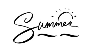 Yaz güneşi kumsalı yazı tipi el yazısı yazı tipi yazı tipi el yazısı siyah renk tasarımı süs tatil seyahati turizm tropikal okyanus rahatlaması yaz gökyüzü özgürlük gezisi