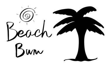 Plaj poposu hindistan cevizi güneş nesnesi simgesi yazı tipi el yazısı yazı kaligrafi yazı yazma yazı yazma yazma bikini mayo, tropikal dinlenme tatili yaz sıska okyanus suyu plajı sanatı