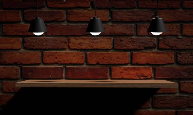 Tuğla duvar eski tip lamba lamba lamba desen ışık iç döşeme boş doku modern tuğla duvar arka plan duvar duvar duvar kağıtları reklam ürün iç mekan lamba lamba grunge retro sanat