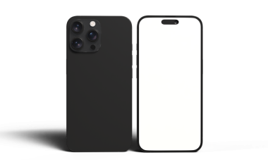 Akıllı telefon maksimum 16 serisi ön görünüm beyaz izole boş dokunmatik ekran çerçeve iletişim akıllı telefon mobil telefon portatif reklam ürünü