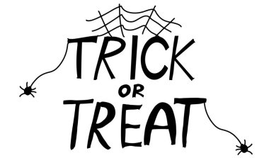 Hile yap ya da Cadılar Bayramı 'nda mutlu Cadılar Bayramı Hayalet Örümceği kutlaması korkunç mutlu Cadılar Bayramı şakası yap ya da şeytani parti yap 31 Ekim' de Cadılar Bayramı 'nda Cadılar Bayramı siyahi örümceğini tehdit et.