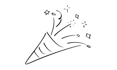 Havai fişek siyah renk ikonu nesne festivali kutlaması partisi mutlu yıllar 2025 2026 2027 Mutlu yıllar sana havai fişekler tebrik ederim karalama grafikleri mutlu bir başarı