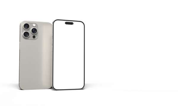 Mobil akıllı telefon beyaz renk modeli boş dokunmatik ekran aygıtı tablet arka kenar görüntüsü nesne telefon model cep telefonu teknolojisi çevrimiçi akıllı telefon işi