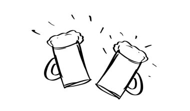 Amigo bira, Ekim Festivali, grafik tasarım bira, Alman Bavyera, Münih, kutlama, tuzlu kraker, bar, Ekim ayı, Ekim ayı, neşeli bira bardakları Alman içkisi.