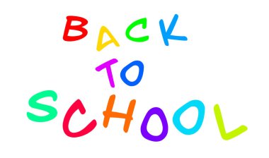 Okuluna geri dön yazı tipi el yazısı harf yazması, renkli harfler yaz, üniversite öğrenim, eğitim, okul arkadaşlığı, afiş, çocuklar, sınıfın arka tarafı komik.