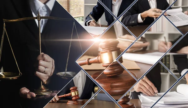 Advokátní Koncept Zákony Týkající Podepisování Obchodních Smluv Spravedlnosti Soudních Sporů Stock Obrázky