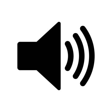 Ses düzeyi simgesi. Hoparlör sesi simgesi izole edildi. Vektör illüstrasyonu