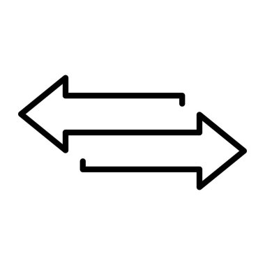 Sağ ve sol doğrusal oklar. Vektör okları ayarlandı. Siyah oklar. Vektör illüstrasyonu.