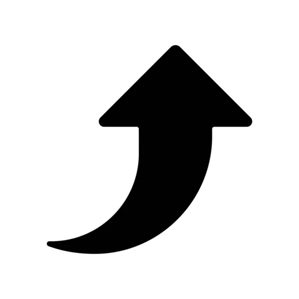 Pfeil Symbol Bild Von Pfeil Nach Oben Schwarzer Isolierter Pfeil — Stockvektor