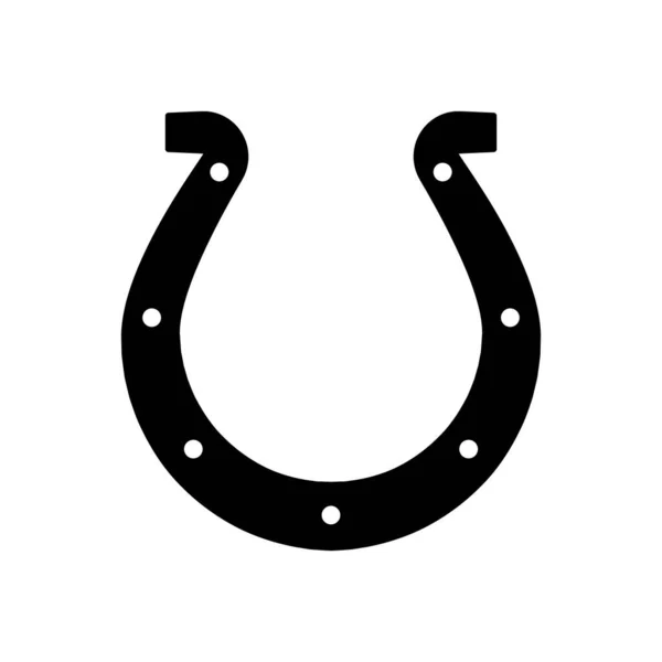 Icona Del Ferro Cavallo Forma Ferro Cavallo Simbolo Fortuna Isolato — Vettoriale Stock