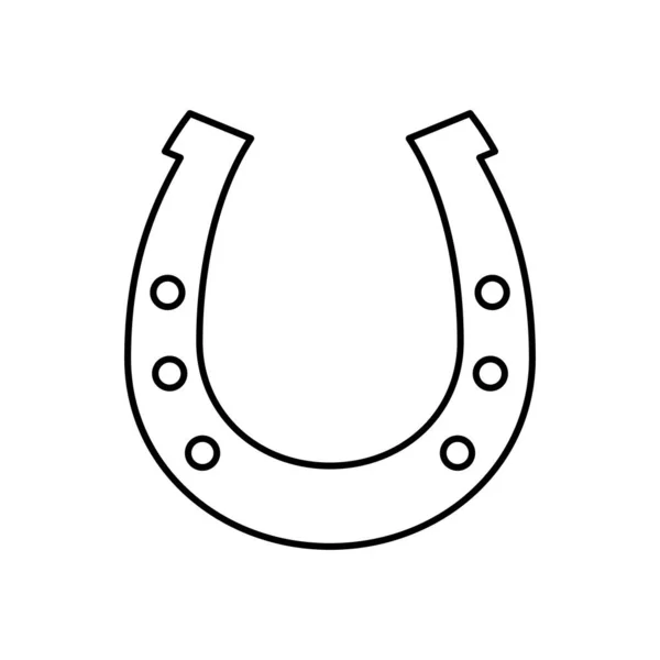 Ícone Linear Ferradura Forma Ferradura Símbolo Sorte Ilustração Vetorial — Vetor de Stock