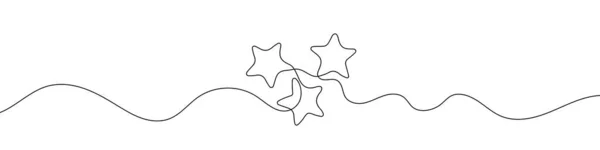 Kontinuerlig Teckning Stjärnan Linje Ritar Bakgrund Vektorillustration Linjär Stjärna Ikon — Stock vektor