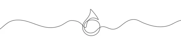 Безперервна Лінія Креслення Краплі Значок Лінії Краплі Води Тло Малювання — стоковий вектор