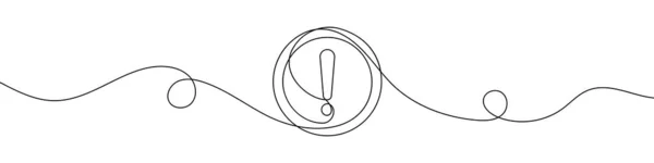 Восклицательный Знак Стиле Непрерывного Рисования Линейное Искусство Восклицательного Знака Векторная — стоковый вектор