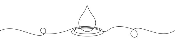 Wassertropfen Stil Der Kontinuierlichen Linienzeichnung Zeilenkunst Des Drop Symbols Vektorillustration — Stockvektor