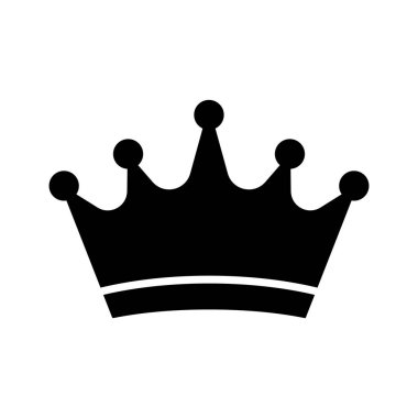 Crown icon. Black king crown symbol. Isolated crown icon. Vector illustration.