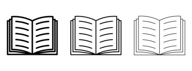 Book linear icon. Education concept. Set of book icons on white background. Vector illustration.