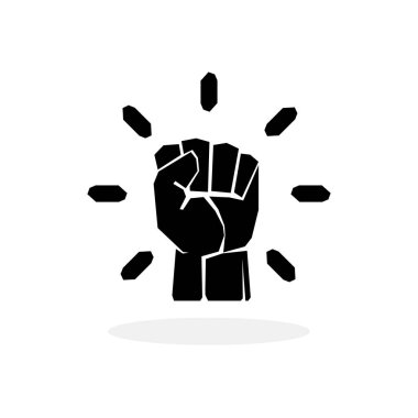 Fist icon. Protest concept. Empowerment icon. Fist clenched symbol. Vector illustration.