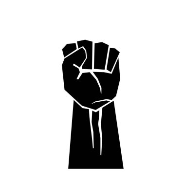 Fist icon. Protest concept. Empowerment icon. Fist clenched symbol. Vector illustration.