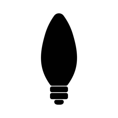 Light bulb icon isolated. Bulb vector icon in flat design. Outline symbol of idea.