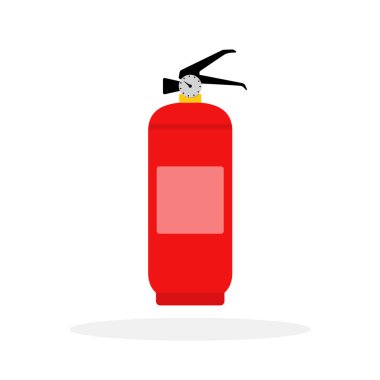 Fire extinguisher icon. Fire extinguisher red icon. Vector illustration. Firefighter equipment