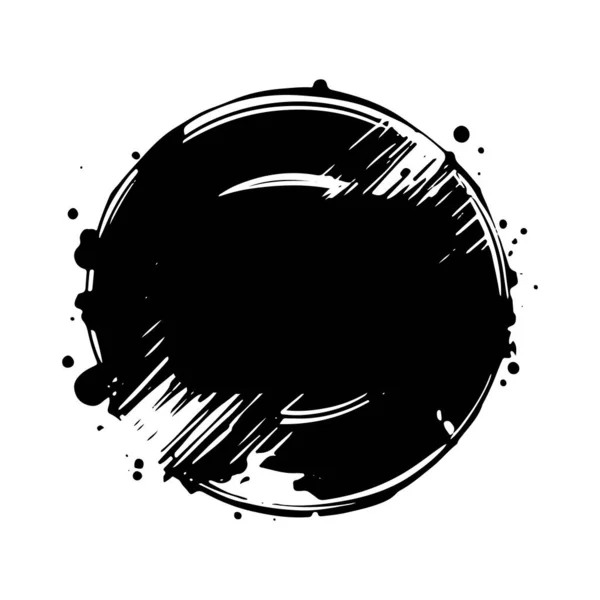 Salpicaduras Mancha Secante Salpicadura Pintura Líquida Negra Salpicadura Tinta Fondo — Vector de stock