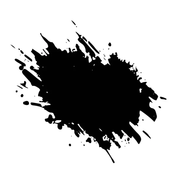 黑色液体油漆飞溅或墨水飞溅 抽象的背景 矢量说明 — 图库矢量图片