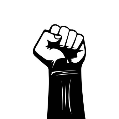 Fist icon. Protest concept. Empowerment icon. Fist clenched symbol. Vector illustration.