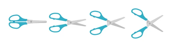 Scissors Icons Set Isolated Cutting Scissors Pictogram Scissor Symbol Cutting — 스톡 벡터