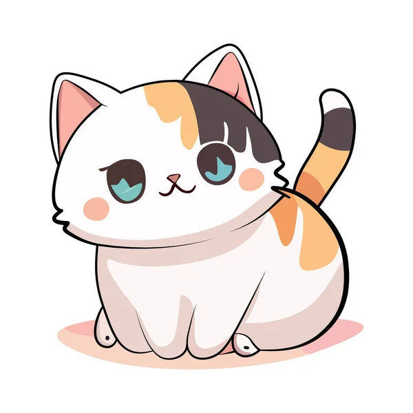Roztomilý Design Loga Kočky Abstraktní Kreslící Kočka Minimalistickém Stylu Logo — Stockový vektor