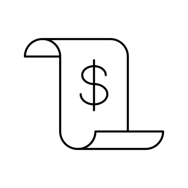 Значок Чека Продаж Изолированная Бумажная Вывеска Векторная Иллюстрация Абстрактный Логотип — стоковый вектор