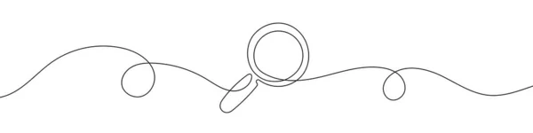 Loupe Συνεχή Γραμμή Στυλ Σχεδίασης Γραμμική Τέχνη Μεγεθυντικού Φακού Εικονογράφηση — Διανυσματικό Αρχείο