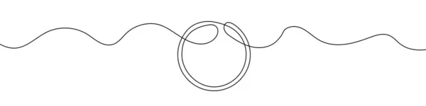 連続線画スタイルの丸枠 ラウンドフレームのラインアート ベクトルイラスト 要旨の背景 — ストックベクタ