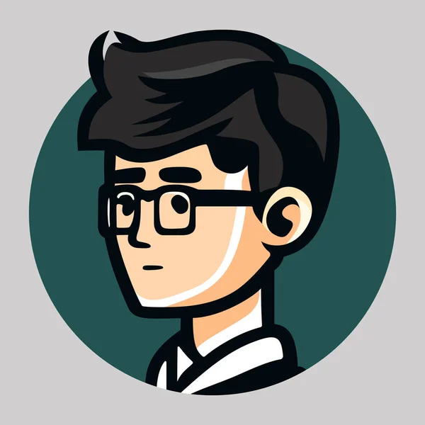 Student Avatar Illustration Simple Cartoon User Portrait User Profile Icon — Stock Vector