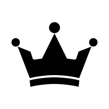 Crown icon. Black king crown symbol. Isolated crown icon. Vector illustration.