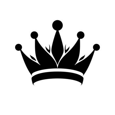 Crown icon. Black king crown symbol. Isolated crown icon. Vector illustration.