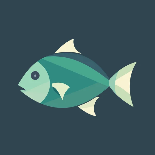 Рибний Знак Кольорова Піктограма Риби Абстрактний Значок Риби Векторні Ілюстрації — стоковий вектор