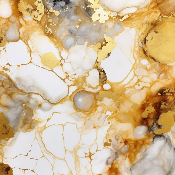 金の大理石だ 抽象的なテクスチャ背景 豪華なカードのモックアップ ベクターイラスト — ストックベクタ