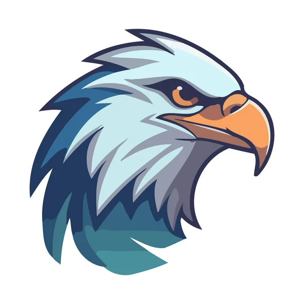 イーグルロゴデザイン 概要鷲の頭 かわいい鷲の紋章 ベクターイラスト — ストックベクタ