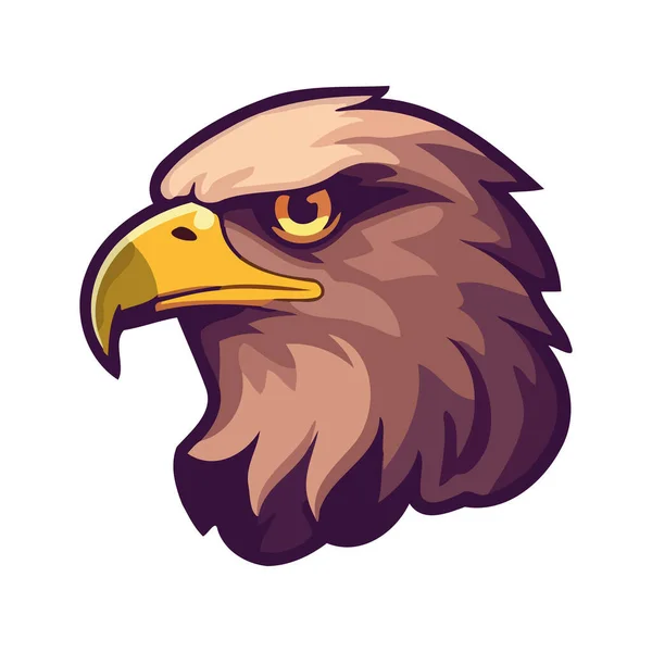 イーグルロゴデザイン 概要鷲の頭 かわいい鷲の紋章 ベクターイラスト — ストックベクタ