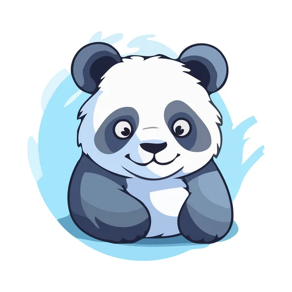 Panda Logo Design Abstraktes Niedliches Panda Emblem Vektorillustration — Stockvektor