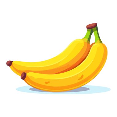 Cute banana. Isolated icon of banana. Banana in flat style. Vector illustration clipart