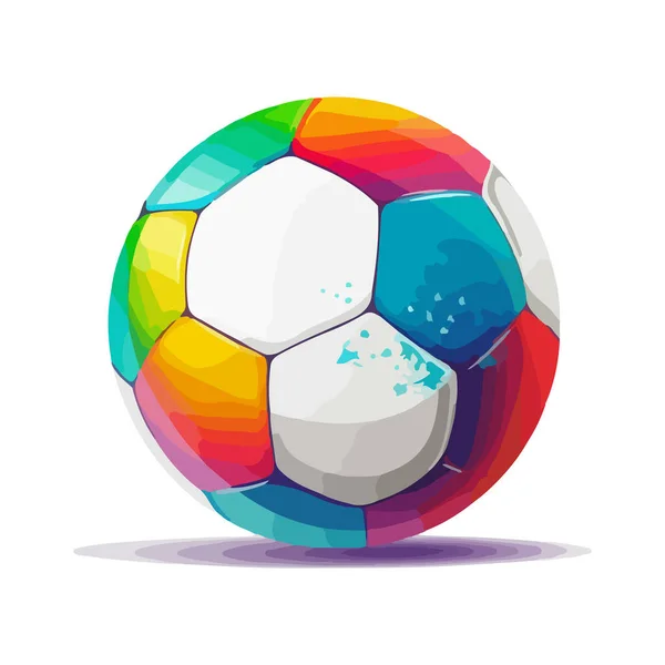 Image Abstraite Ballon Football Mignon Ballon Football Isolé Sur Fond — Image vectorielle